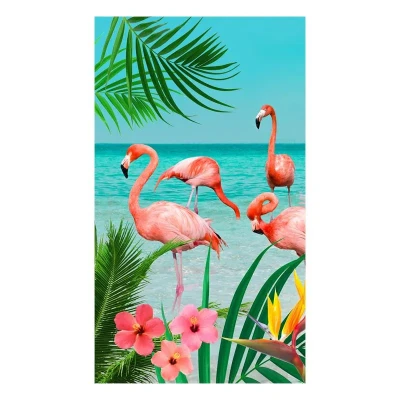 Afbeelding van Strandlaken Good Morning Flamingo Multi