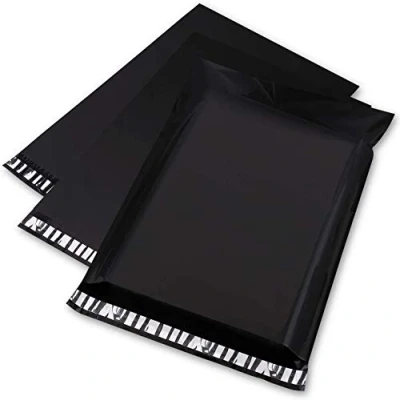 Afbeelding van Switory 100 stuks 30,5 cm x 39,5 Poly draagtassen, verzending post enveloppen postzakken voor verpakking zwart