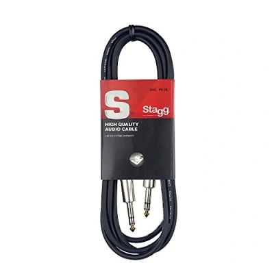 Afbeelding van Stagg SAC1PS DL 1 m jack to instrumentkabel, Zwart