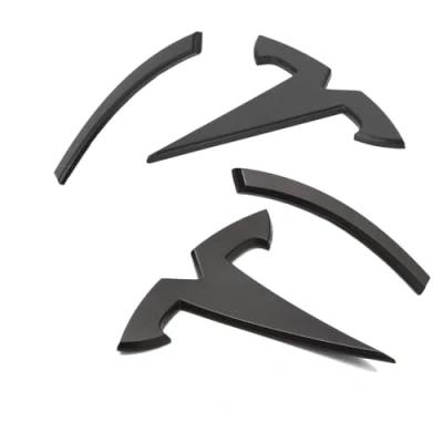 Afbeelding van Nanaholy Model Y Accessoires voor Tesla Embleem Sticker 2 Stks/set Kofferbak/Achter Kofferbak Logo Decal Cover (zwart)