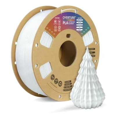 Afbeelding van OVERTURE PLA filament 1,75 mm, spoel van 1 kg, maatnauwkeurigheid +/ 0,03 voor 3D printers, koud wit