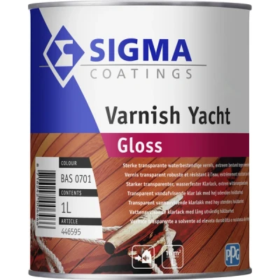 Afbeelding van Sigma Varnish Yacht Gloss 1 liter Blanke lak &amp; Beits