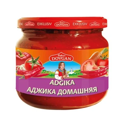 Afbeelding van Dovgan &quot;Adgika&quot; saus, scherp, 1 karton met 12 glazen van elk 380 g