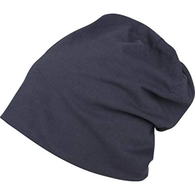 Afbeelding van Build Your Brand Jersey Beanie Muts, Navy, One Size Unisex Volwassenen, Marine., Eén maat