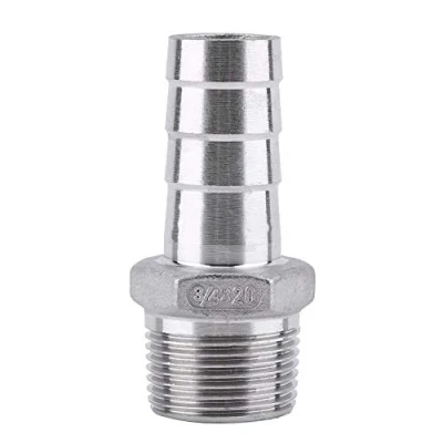 Afbeelding van 1 stuk slangverbinder met prikkeldraad adapter dfe roestvrijstalen slangschacht SS304 1/8 &quot; 3/4 inch (3/4 x 20 mm)