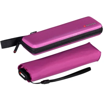 Afbeelding van Knirps Zakparaplu US.050 Ultra Light Slim Handleiding in etui, berry, 90 cm