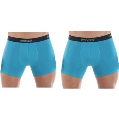 Afbeelding van Embrator 2 stuks mannen Boxershort turquoise blauw maat XL