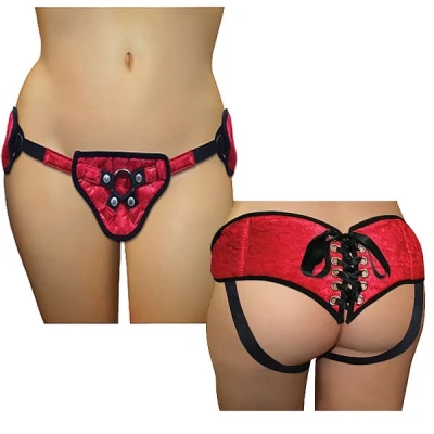 Afbeelding van One Size Rood Korset Strap On