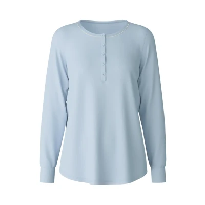 Afbeelding van CALIDA Favourites Cats Shirt Lange Mouwen Harmony Blue, Maat 32 34, Blauw, 32/34 NL