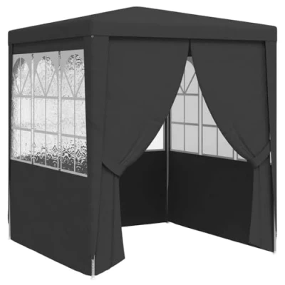 Afbeelding van vidaXL Partytent met Zijwanden Feesttent Tuintent Paviljoen Tuinprieel Prieel Tent Tuinpaviljoen Partytenten Professioneel 90 g/m² 2,5x2,5 m Antraciet