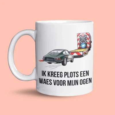 Afbeelding van NietMokken.be Grappige Mok “Ik Kreeg Plots een Waes voor Mijn Ogen Humoristische Tom Leuk als Cadeau Aan Beide Zijden Bedrukt Vaatwasser en Magnetronbestendig Keramische tas/beker 325ml