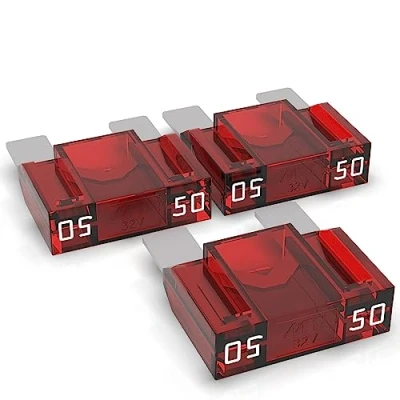 Afbeelding van Auprotec Maxi Platte stekkerzekering van 20 80 A, steekzekering, smeltzekering, selectie: 50 rood, 3 stuks