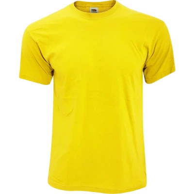 Afbeelding van Fruit Of The Loom Heren Screen Stars Origineel Vol Cut T shirt met korte mouwen (Geel)