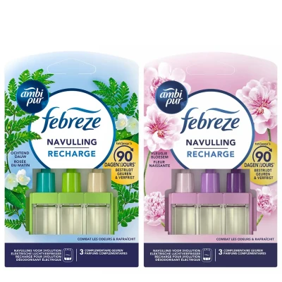 Afbeelding van Ambi Pur 3Volution Navulling Luchtverfrisser 2x20ML Vleugjes Bloesem &amp; Ochtend Dauw Combinatiepakket