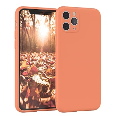 Afbeelding van EAZY Case Silicone voor iPhone 11 Pro Zacht Schokbestendig Mobiel Telefoon Hoesje Beschermend Geval met Camera Bescherming Dun Premium Cover TPU Bumper in Oranje