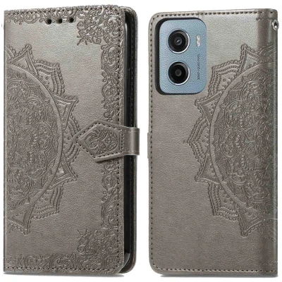 Afbeelding van Motorola Moto G05 Hoesje Kunstleder imoshion Bookcase Grijs Telefoonhoesje
