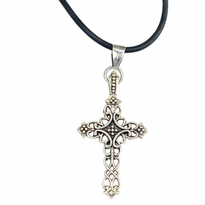 Afbeelding van Ketting kruis zilverkleur Charme Bijoux