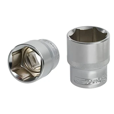 Afbeelding van KS Tools 922.1210 1/2 inch zeskantige dopsleutel, 10 mm ULTIMATE serie Superlock profiel chroom vanadium gesatineerde chromen afwerking