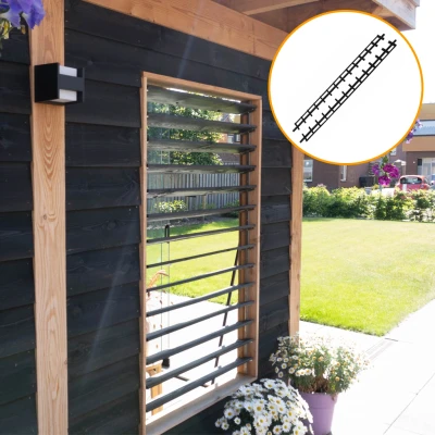 Afbeelding van Flex Fence draaibare lamellen 95 cm zwart RVS 2 stuks