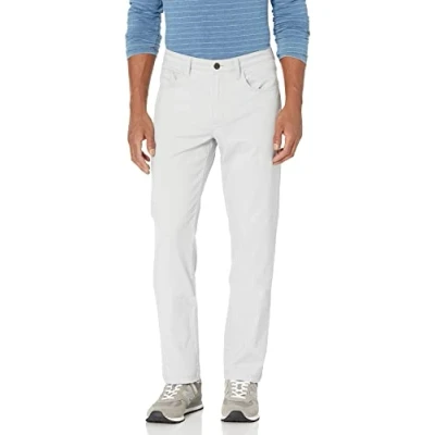 Afbeelding van Goodthreads Straight Fit 5 Pocket Chino Casual Broek, Lichtgrijs, 28W x 30L