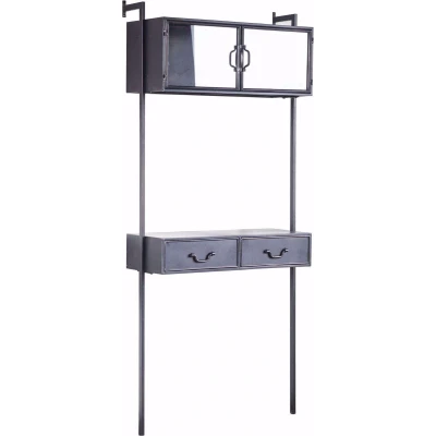 Afbeelding van Furnilux Ventana Wandkast 183 cm Grijs Ijzer