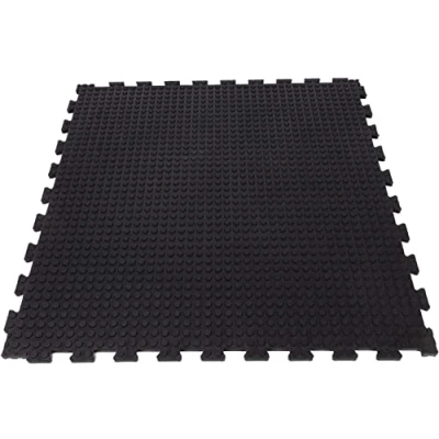 Afbeelding van Floordirekt Rubberen stalmat met noppen Stalvloer puzzelsysteem Antislip &amp; Gewrichtsvriendelijk 120 x 80 cm dikte: 20 mm