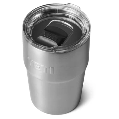 Afbeelding van YETI Rambler Cup, Vacuum Insulated Stainless Steel Stackable Cup with Magslider Lid, Steel, 16 oz (475 ml)