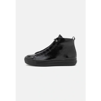 Afbeelding van Paul Green Sneakers hoog, Dames, Maat: 43, Schwarz Leer