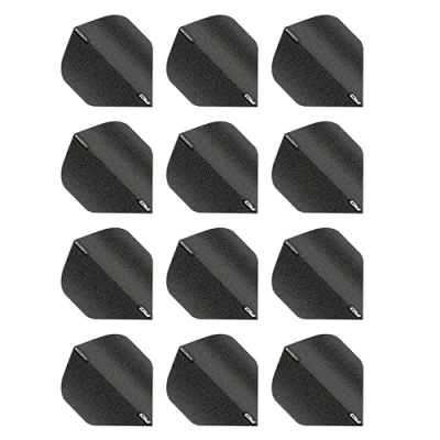 Afbeelding van Hardcore XT Black Patterned Extra Thick Standard Dart Vluchten 4 sets Per Pak (12 Flights in totaal)