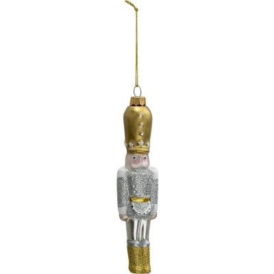 Afbeelding van Clayre &amp; Eef Goude Kerstbal notenkraker 4*4*17 cm 6GL3318