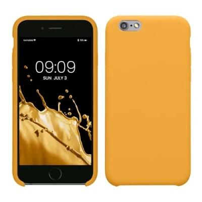 Afbeelding van kwmobile telefoonhoesje geschikt voor Apple iPhone 6 / 6S Hoesje met siliconen coating Smartphone case in mango