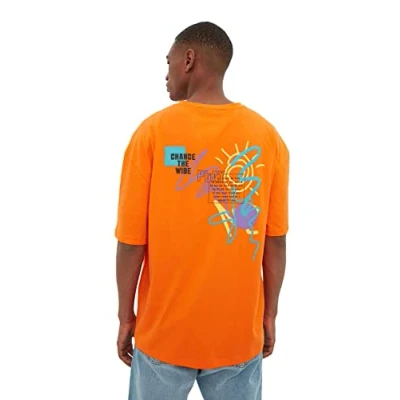 Afbeelding van Trendyol Parent Tshirt print, Heren, Maat: Small, Orange