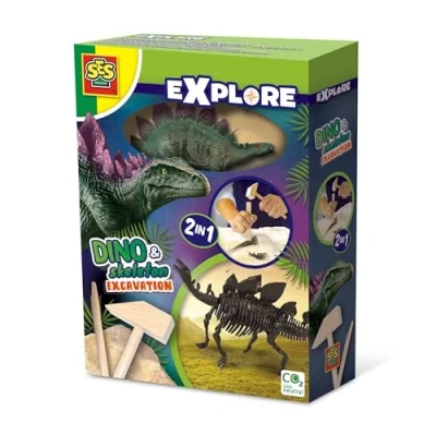 Afbeelding van SES Explore en Skelet Opgraven 2in1Stegosaurus