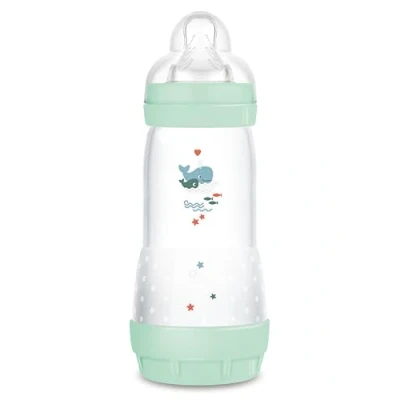 Afbeelding van MAM Easy Start Anti Colica babyfles, met siliconen zuignap SkinSoftTM, 4+ maanden, 320 ml, lichtblauw