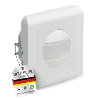 Afbeelding van Oktaplex Ela inbouw bewegingsmelder 160 infrarood sensor 9m bereik 230V spouw inbouwdoos wit met schemersensor