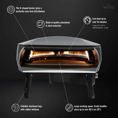 Afbeelding van Witt Etna Fermo pizzaoven Grijs