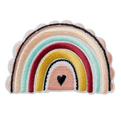 Afbeelding van Mono Quick 10600 Regenboog met hartvormige applicatie, strijkplaatje, patch