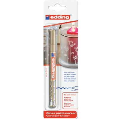 Afbeelding van Viltstift edding 751 lakmarker rond 1 2mm goud blister à stuk