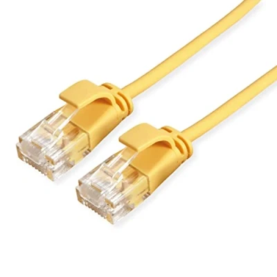 Afbeelding van ROLINE UTP Data Center Patchkabel Cat.6A (Class EA), LSOH, extra dun, geel, 0,15 m