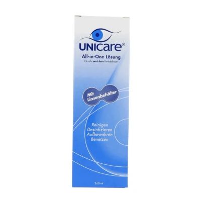 Afbeelding van 3x Unicare Alles In Een Vloeistof Zachte Contactlenzen 360 ml