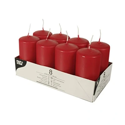 Afbeelding van PAPSTAR kaarsen, paraffine, rood, 50 mm · 100