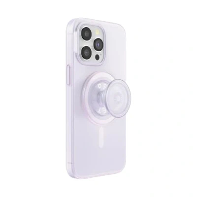 Afbeelding van PopSockets: PopCase PlantCore voor MagSafe Plantaardige Hoesje iPhone 15 Pro Max met een compatibele PopGrip Telefoonstandaard en Grip Verwisselbare Top Opalescent Clear