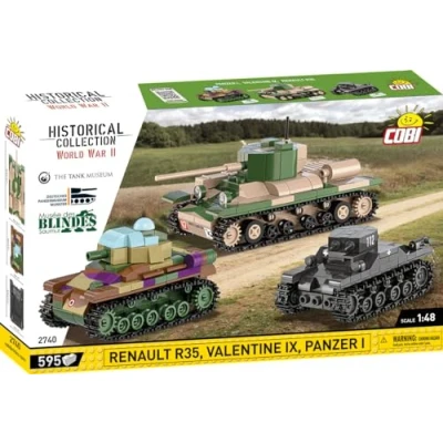 Afbeelding van Cobi 2740 Executive Museum set PAZER I, Valentine IX, RENAULT R35