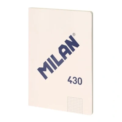 Afbeelding van MILAN® Notitieboek, gelijmd, geruit 5 x mm, 48 vellen A4, papier 95 g/m², serie 1918, beige