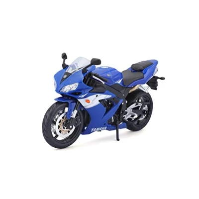 Afbeelding van Bauer Spielwaren 2049746 Maisto Yamaha YZF R1: origineel motormodel schaal 1:12, met vering en extra zijstandaard, blauw (531102)