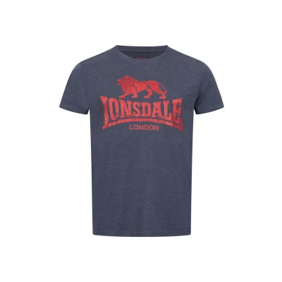 Afbeelding van Lonsdale Silverhill Tshirt print, Heren, Maat: XL, Marl navy/dark red