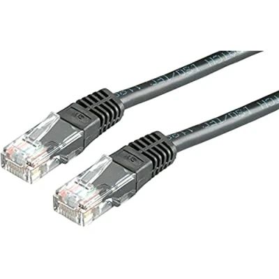 Afbeelding van VALUE patchkabel cat.6 (klasse E) UTP, zwart, 0,5 m