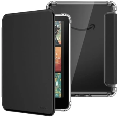 Afbeelding van MoKo Case for All new 7&quot; Kindle Paperwhite 12th Generation 2024&amp;Kindle Colorsoft Signature Edition 2024, Ultra Clear Soft Flexible Transparent TPU Back Cover Light Shell with Auto Wake/Sleep, Black