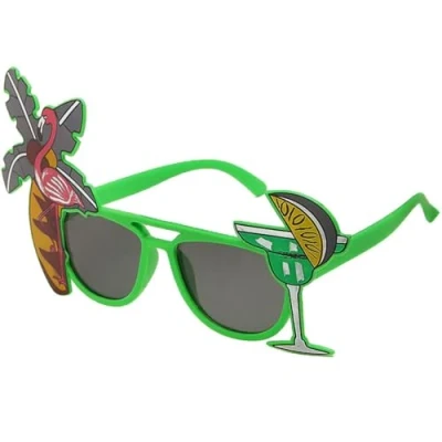 Afbeelding van 1 stuk kokos flamingobril, grappige zonnebril, feestzonnebril, Hawaïaanse bril, Hawaï accessoires