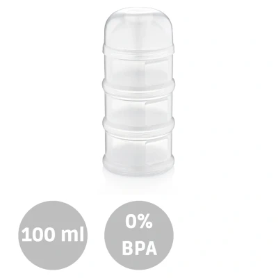Afbeelding van Babyjem Melkpoedertoren Container 3 laags Wit